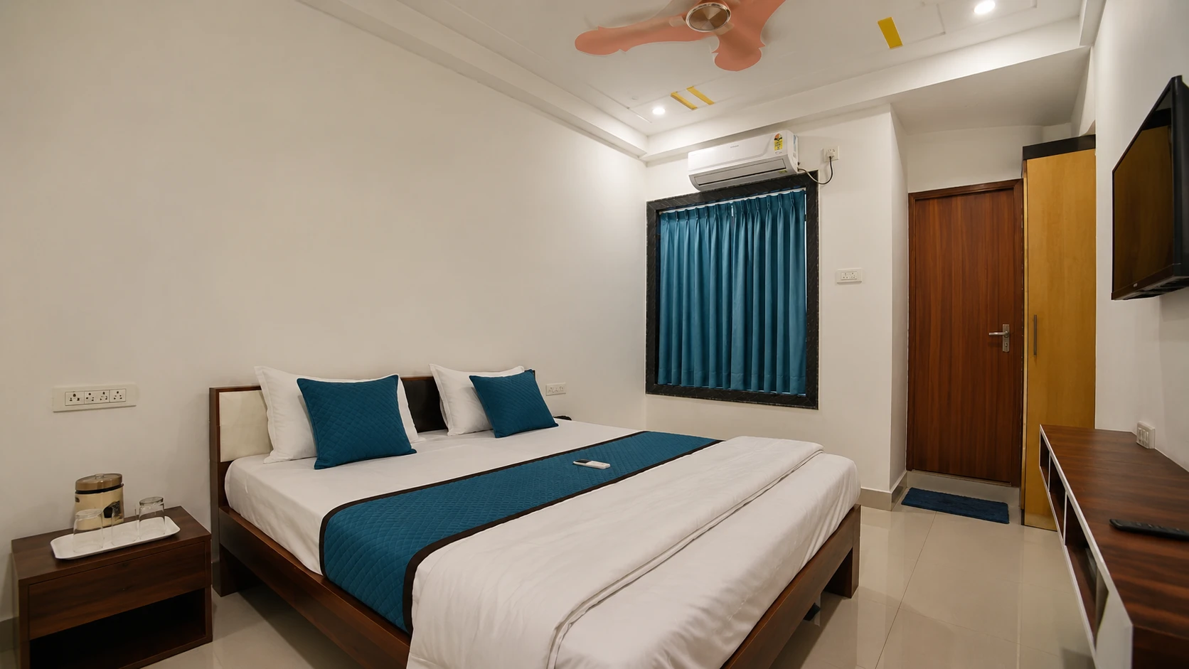 Comfortable hotel bedroom